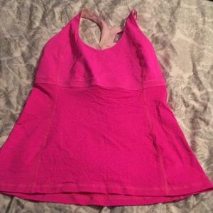 Lululemon size 8 bright pink tank